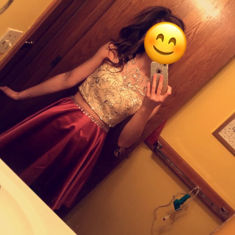 A two piece prom dress/ homecoming dress
